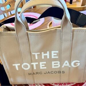 Marc Jacobs Tan Canvas Tote Bag